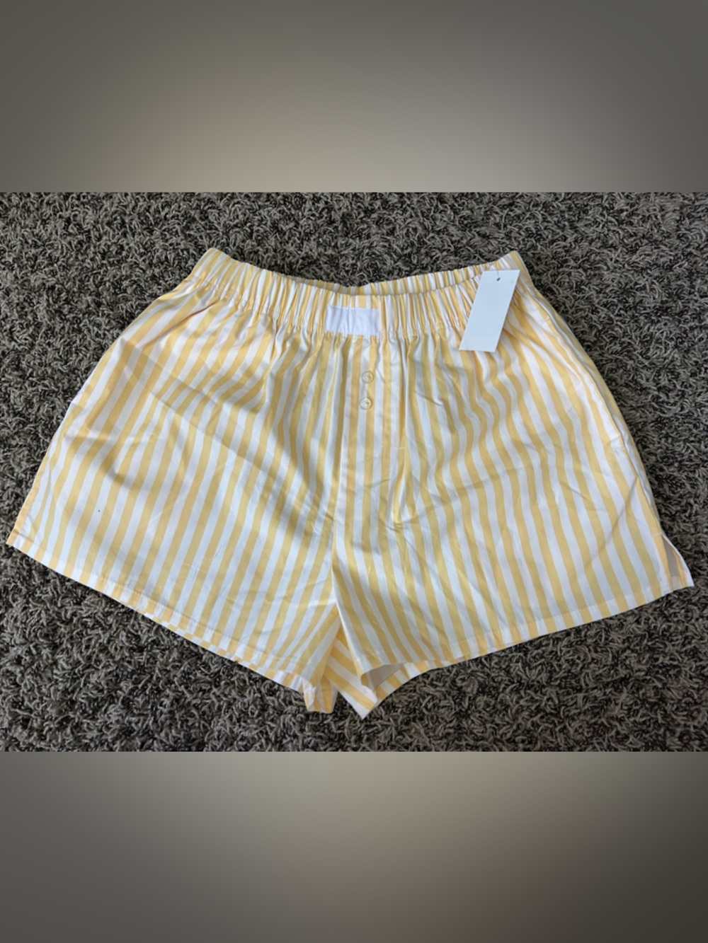 Love Tribe Yellow & White Striped Women’s Shorts
